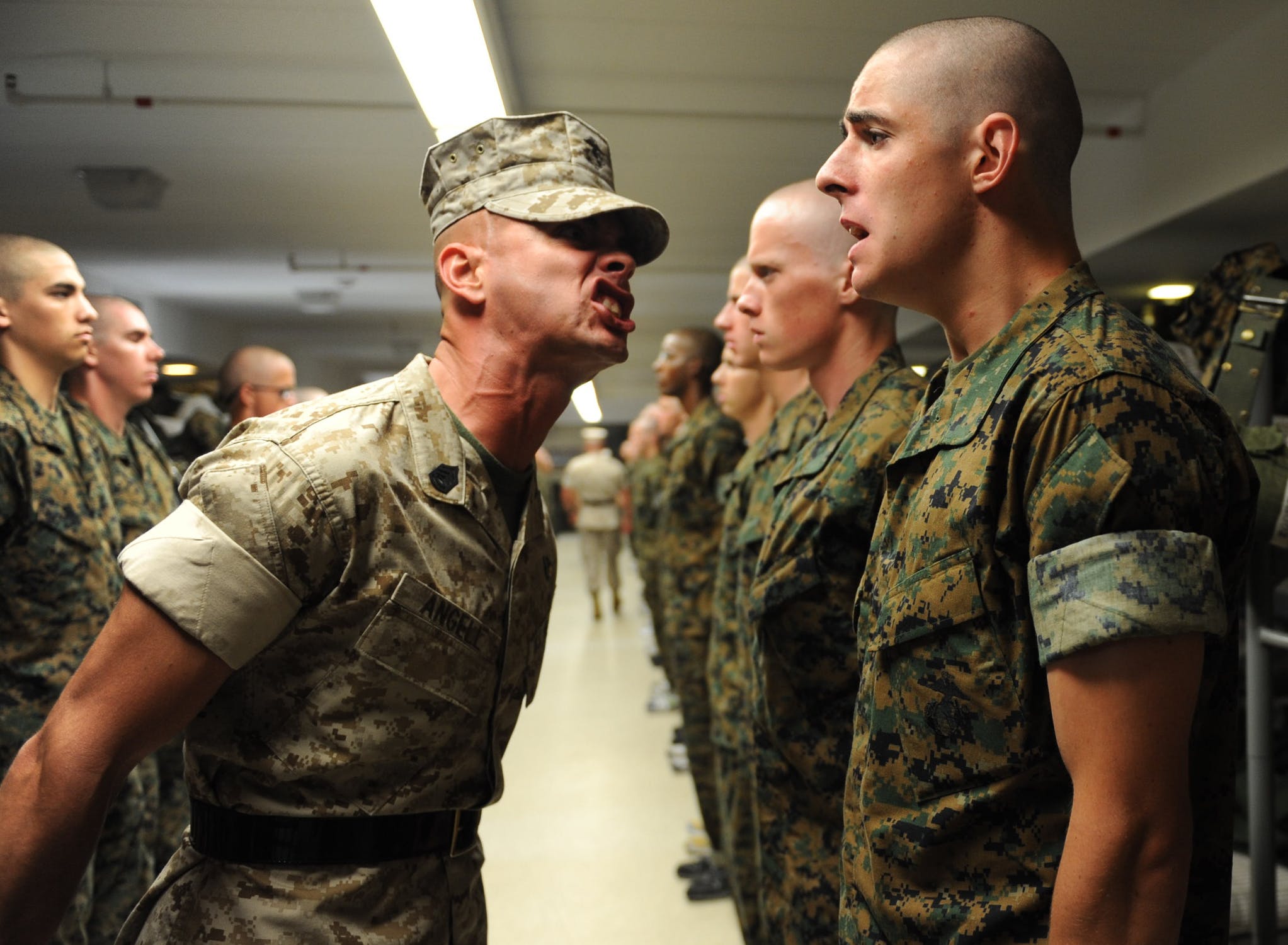 Marines Entering Boot camp find out Who They Are Quick