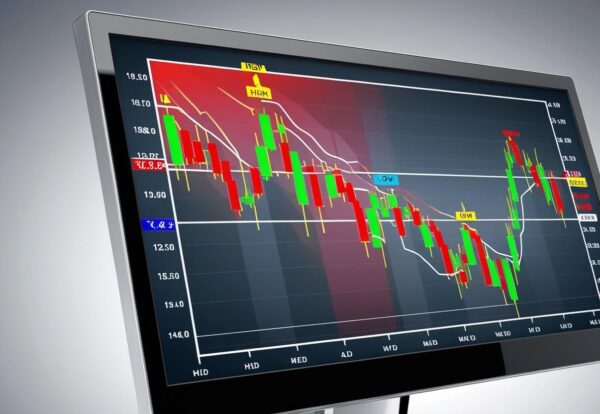 Trading chart for stock market